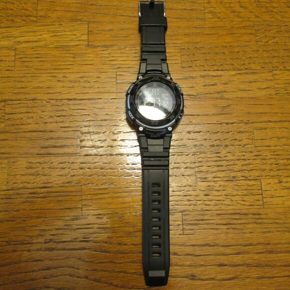 A3-EUC Armitron Multi-Function Black Sport Watch w/ box, book, NEW Battery - Picture 3 of 7